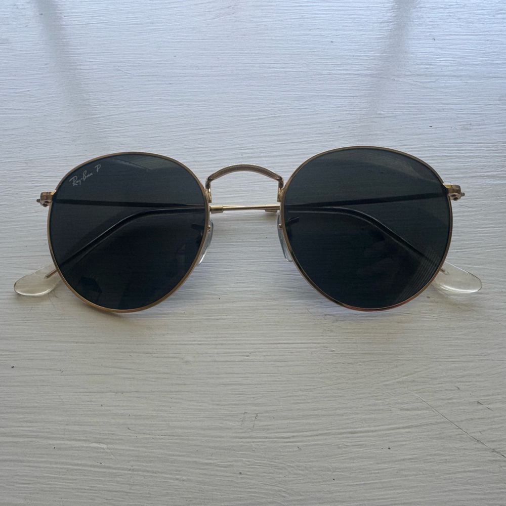 Ray-Ban Black and Gold Men's Sunglasses